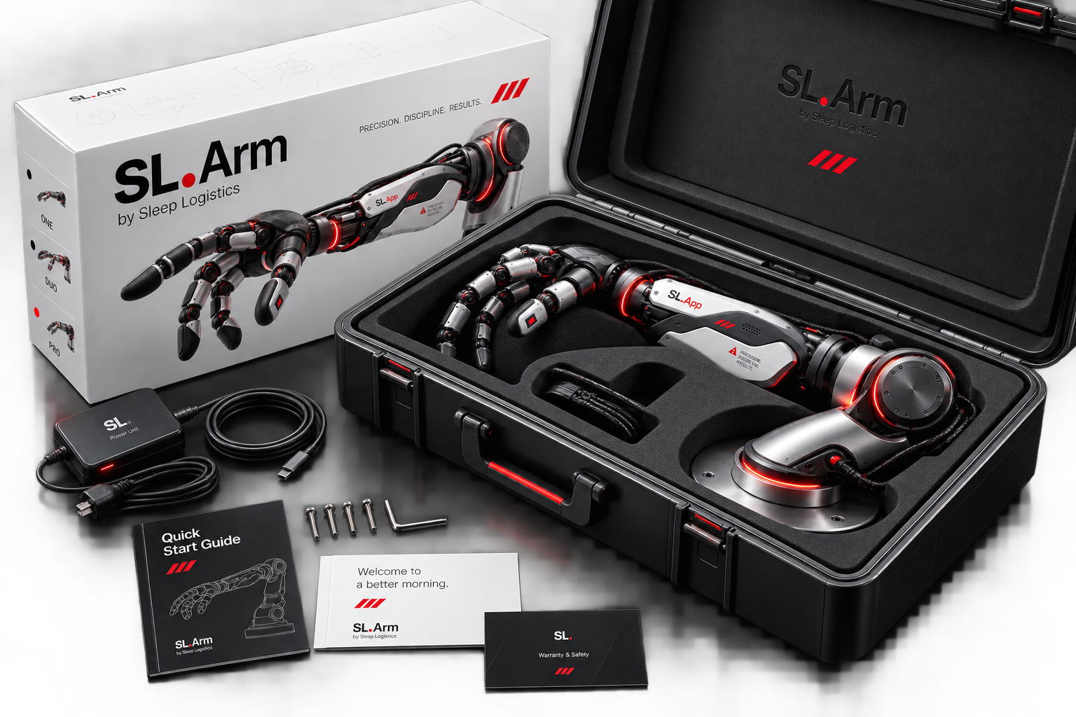 SL.Arm packaging and contents